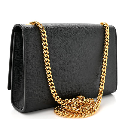 Saint Laurent Grain De Poudre Small Monogram Kate Satchel Black 3 of 10
