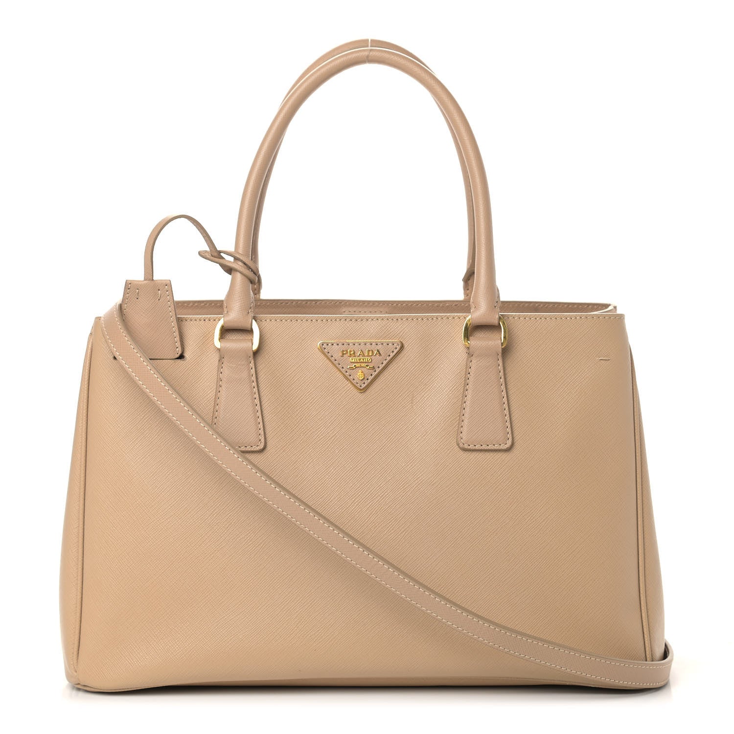 Prada Saffiano Lux Small Tote Sabbia 1 of 13