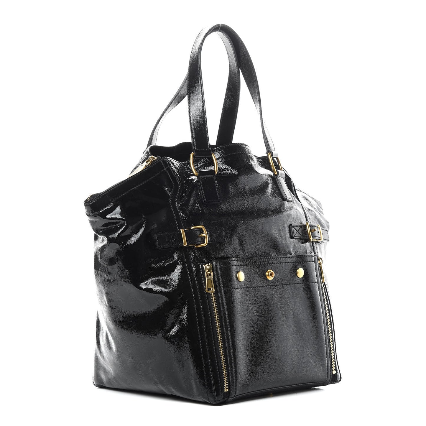 Patent Large Downtown Tote Black