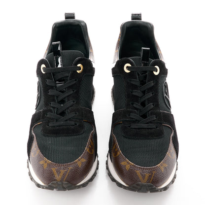 Louis Vuitton Suede Monogram Run Away Sneakers 39 Black 2 of 9