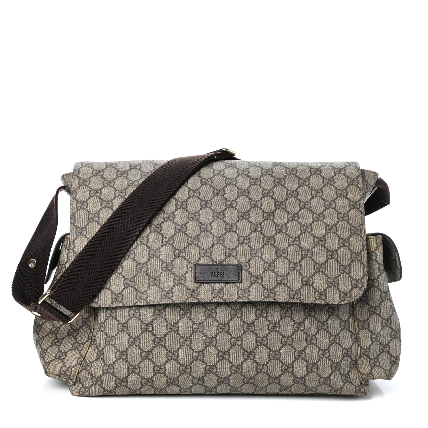 Gucci GG Plus Monogram Messenger Diaper Bag Dark Brown 1 of 9