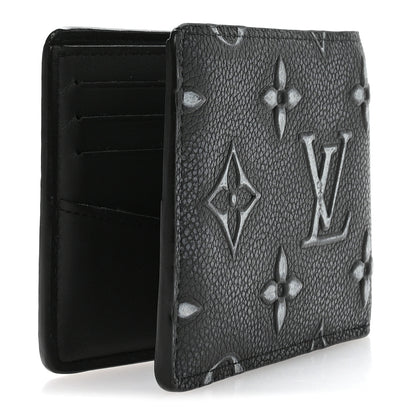 Louis Vuitton Cowhide Faded Monogram Slender Wallet Charcoal 3 of 7