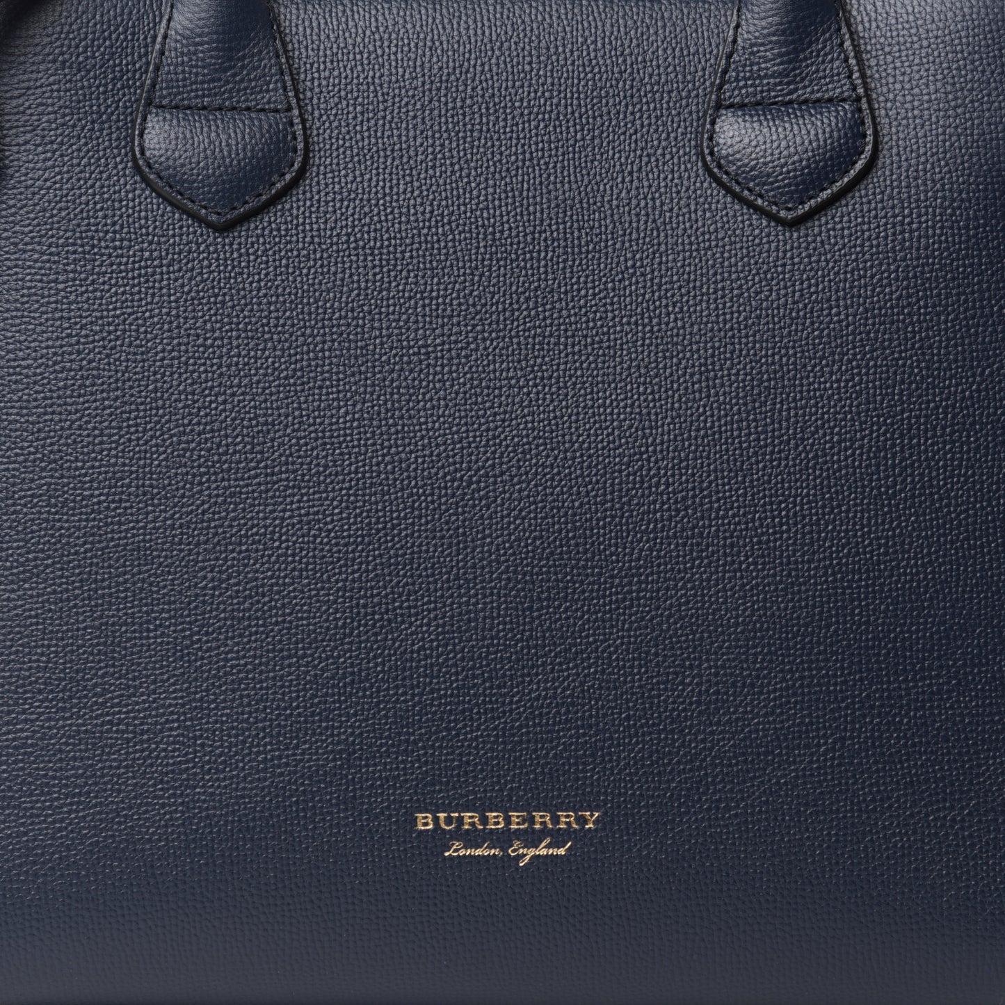 Calfskin House Check Medium Banner Tote Ink Blue