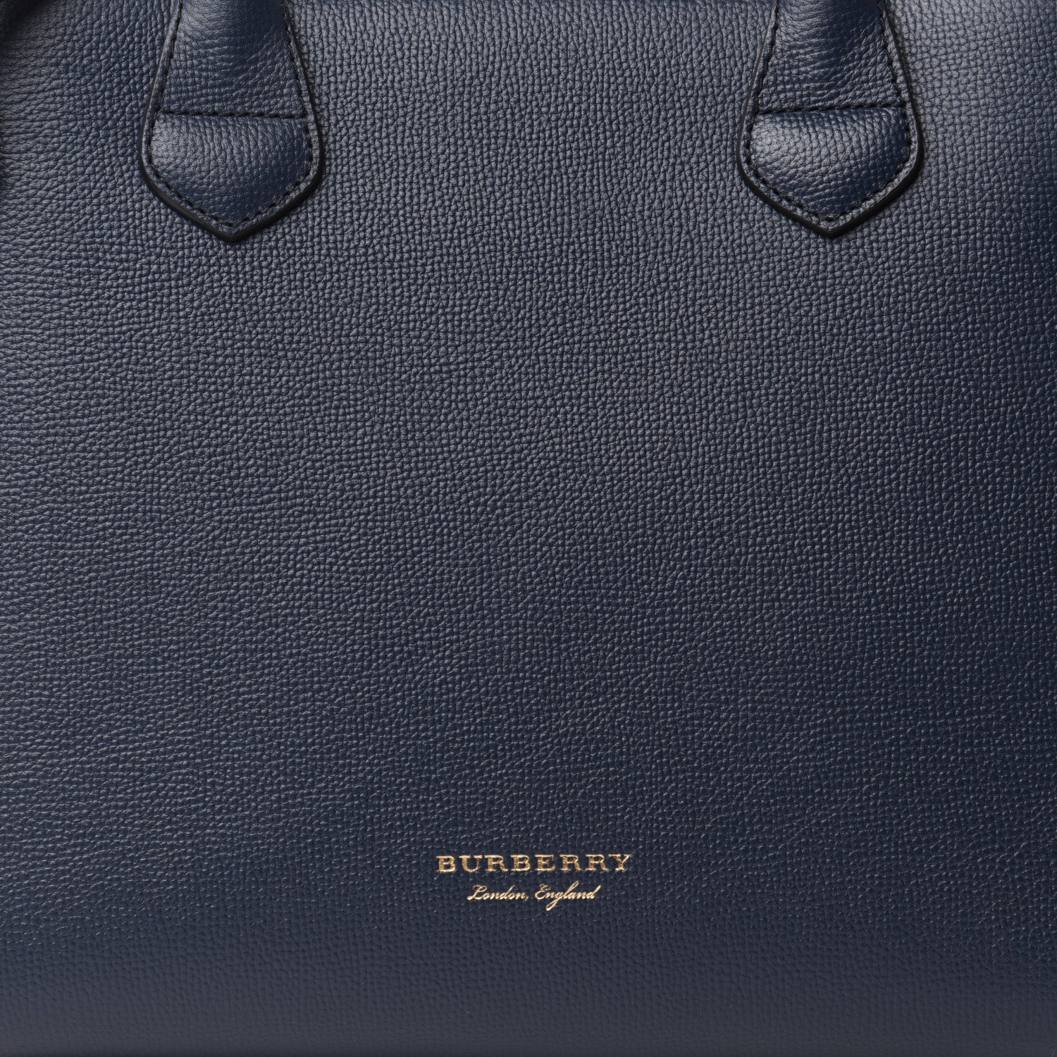 Burberry Calfskin House Check Medium Banner Tote Ink Blue 10 of 10
