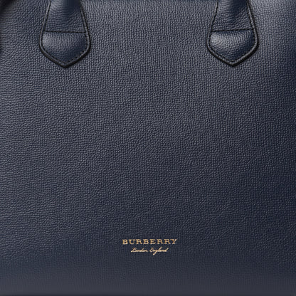 Burberry Calfskin House Check Medium Banner Tote Ink Blue 10 of 10