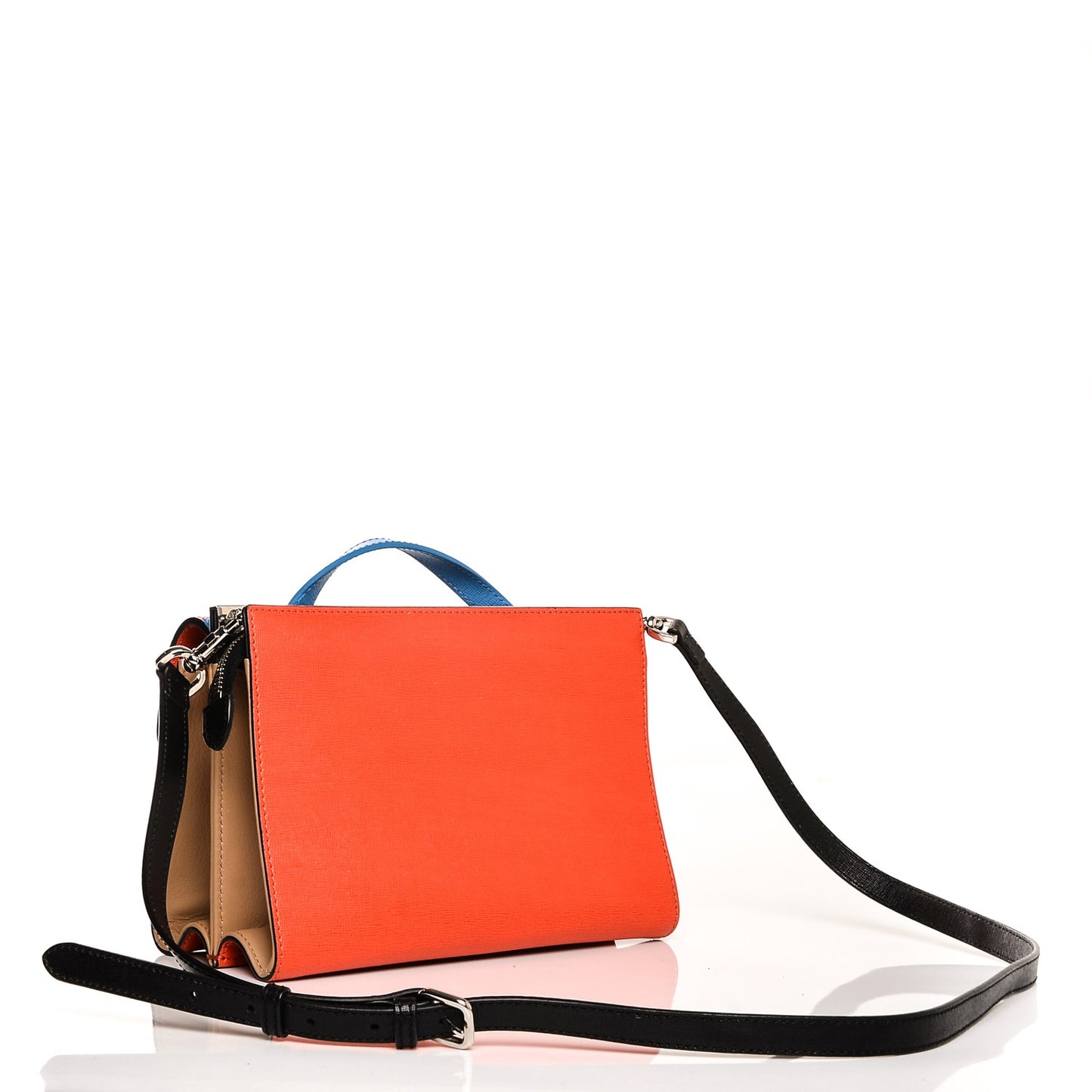Vitello Elite Monster Mini Demi Jour Shoulder Bag Papavero Royal Blue Multicolor