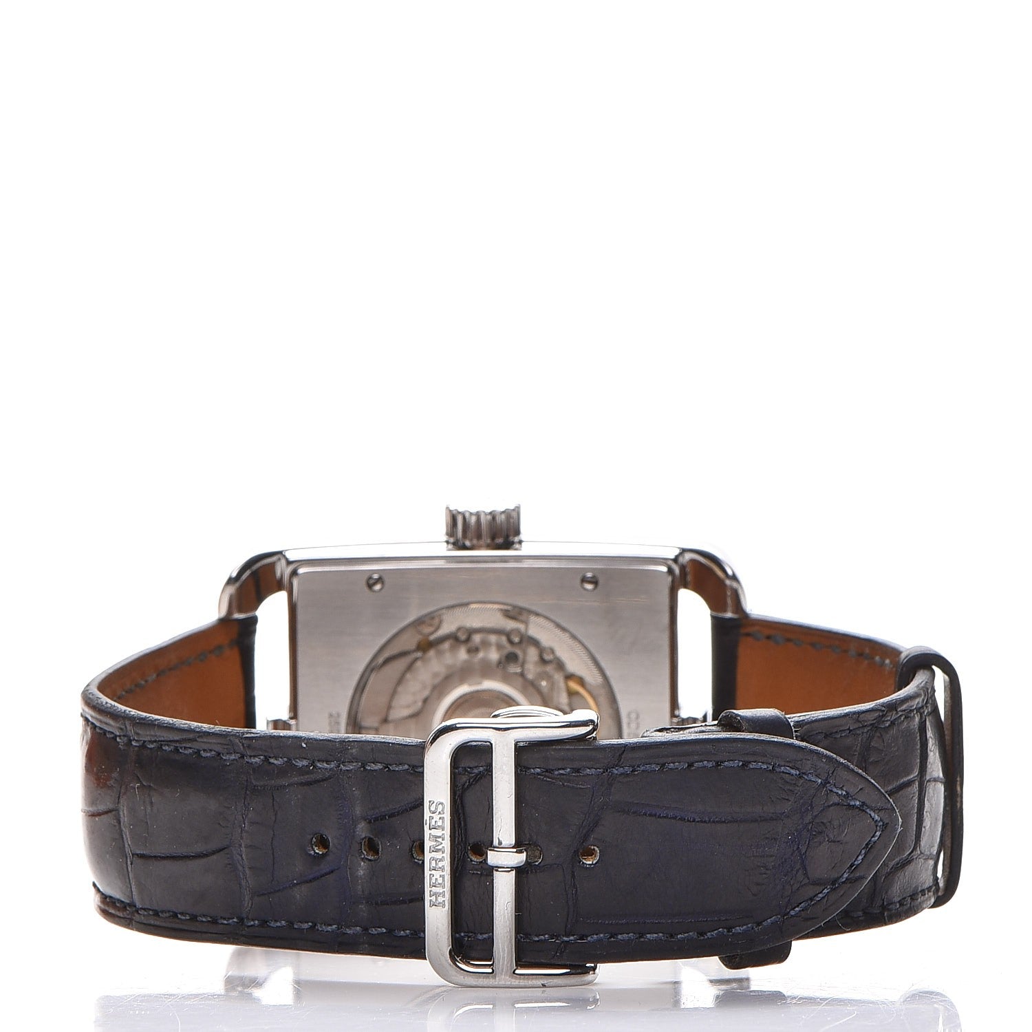 Hermes Stainless Steel Alligator 33mm Cape Cod Quartz Watch Noir 4 of 10