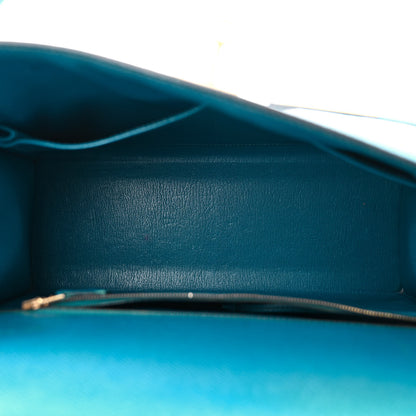 Hermes Epsom Kelly Sellier 32 Bleu Izmir 5 of 16