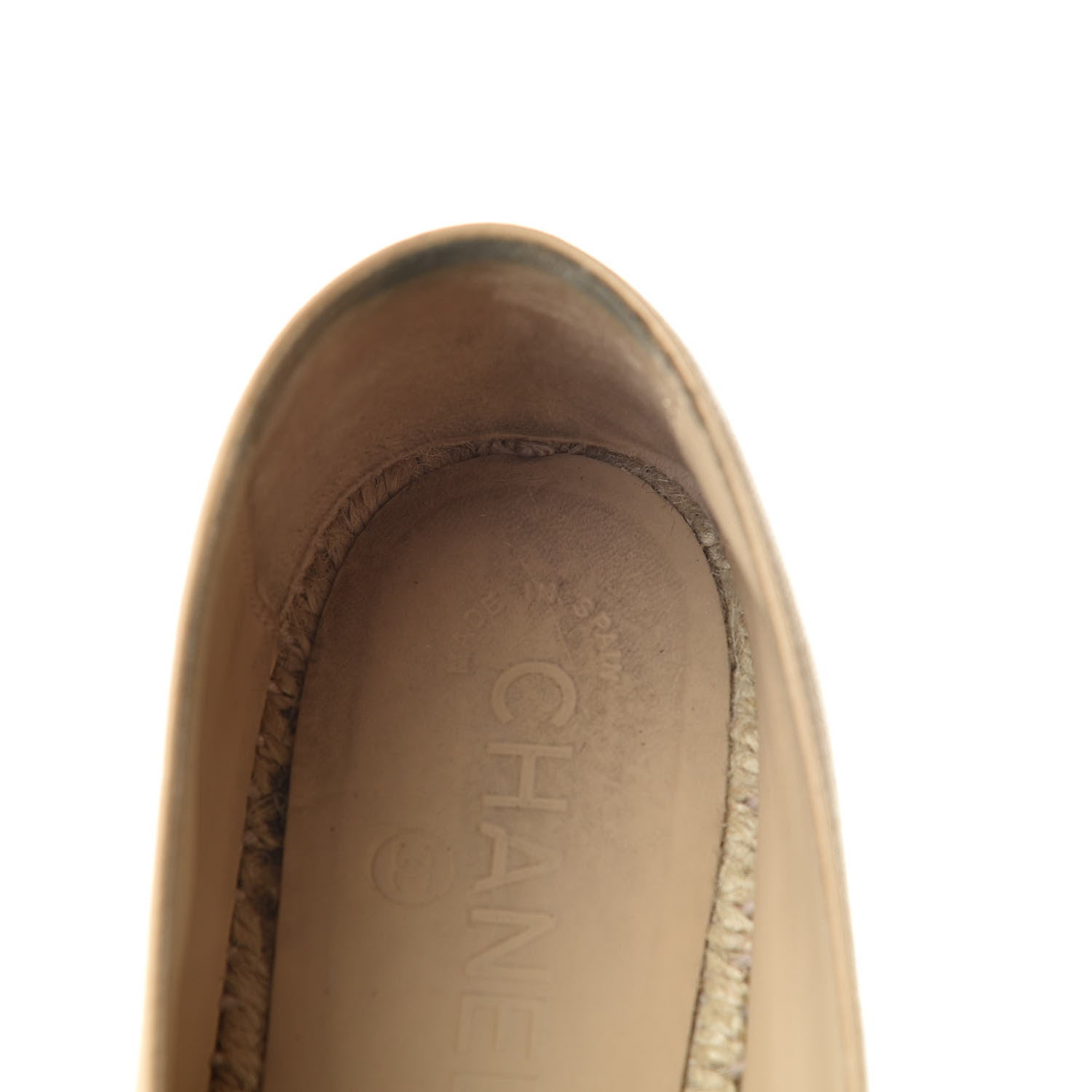 Chanel Lambskin CC Espadrilles 38 Beige Black 13 of 15