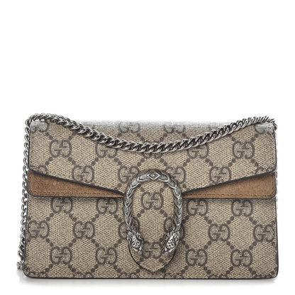 Gucci GG Supreme Monogram Super Mini Dionysus Shoulder Bag Taupe 1 of 7