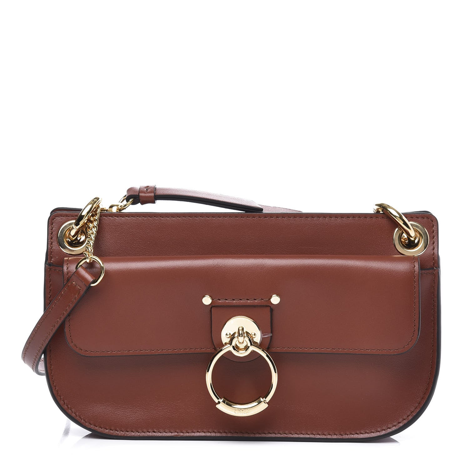 Chloe Calfskin Tess Mini Crossbody Bag Sepia Brown 1 of 9