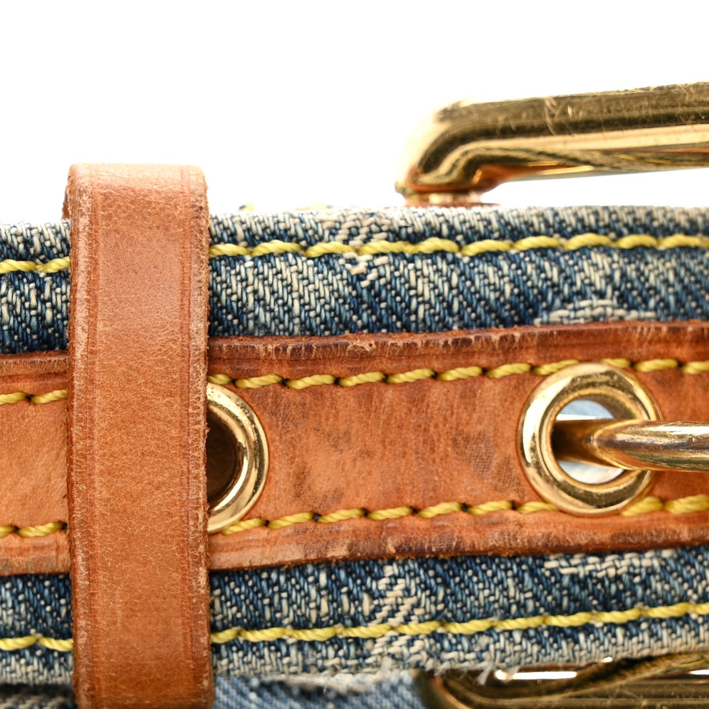 Monogram Denim Bum Bag Blue