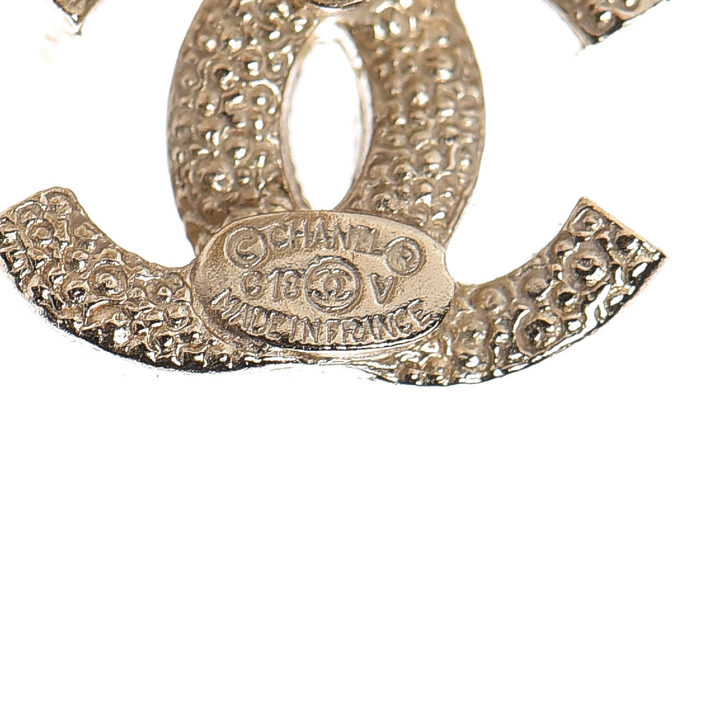 Crystal Mini CC Earrings Gold