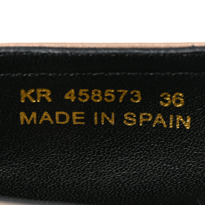 Saint Laurent Lambskin Monogram Espadrilles 36 Nude 8 of 9