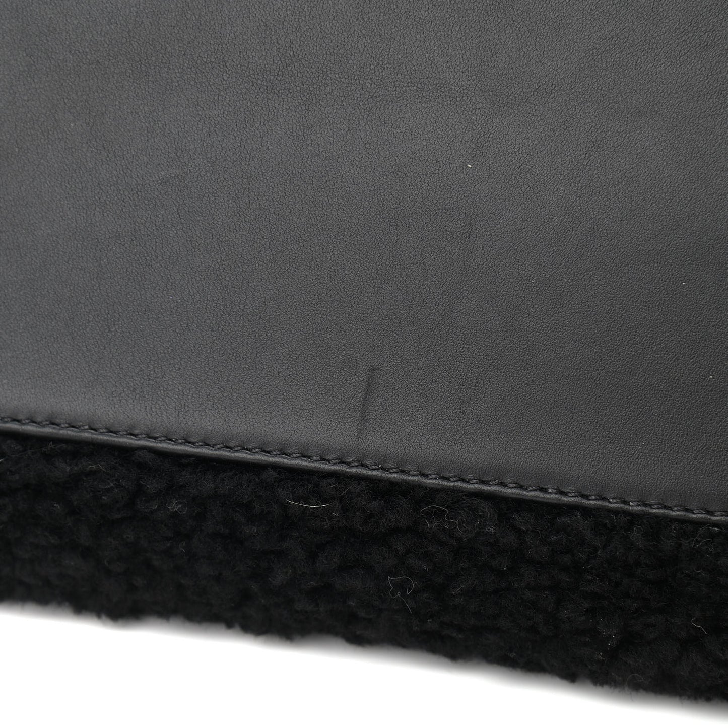Shearling Large Deauville Tote Black