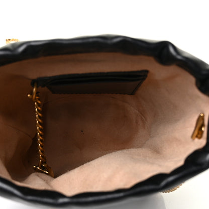 Gucci Calfskin Matelasse Mini GG Marmont 2.0 Bucket Bag Black 5 of 8