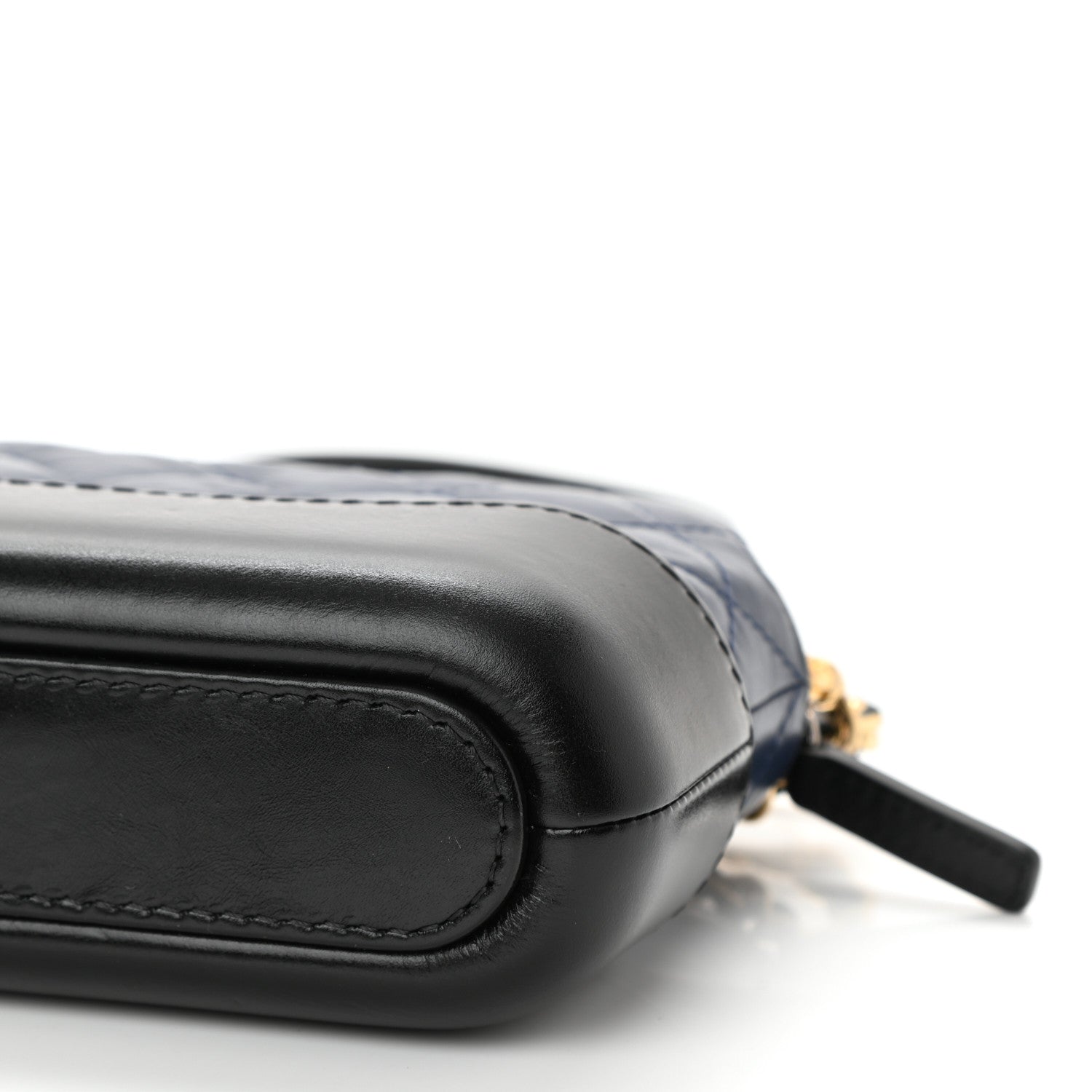 Chanel Aged Calfskin Quilted Small Gabrielle Clutch With Chain Navy Black 12 of 13