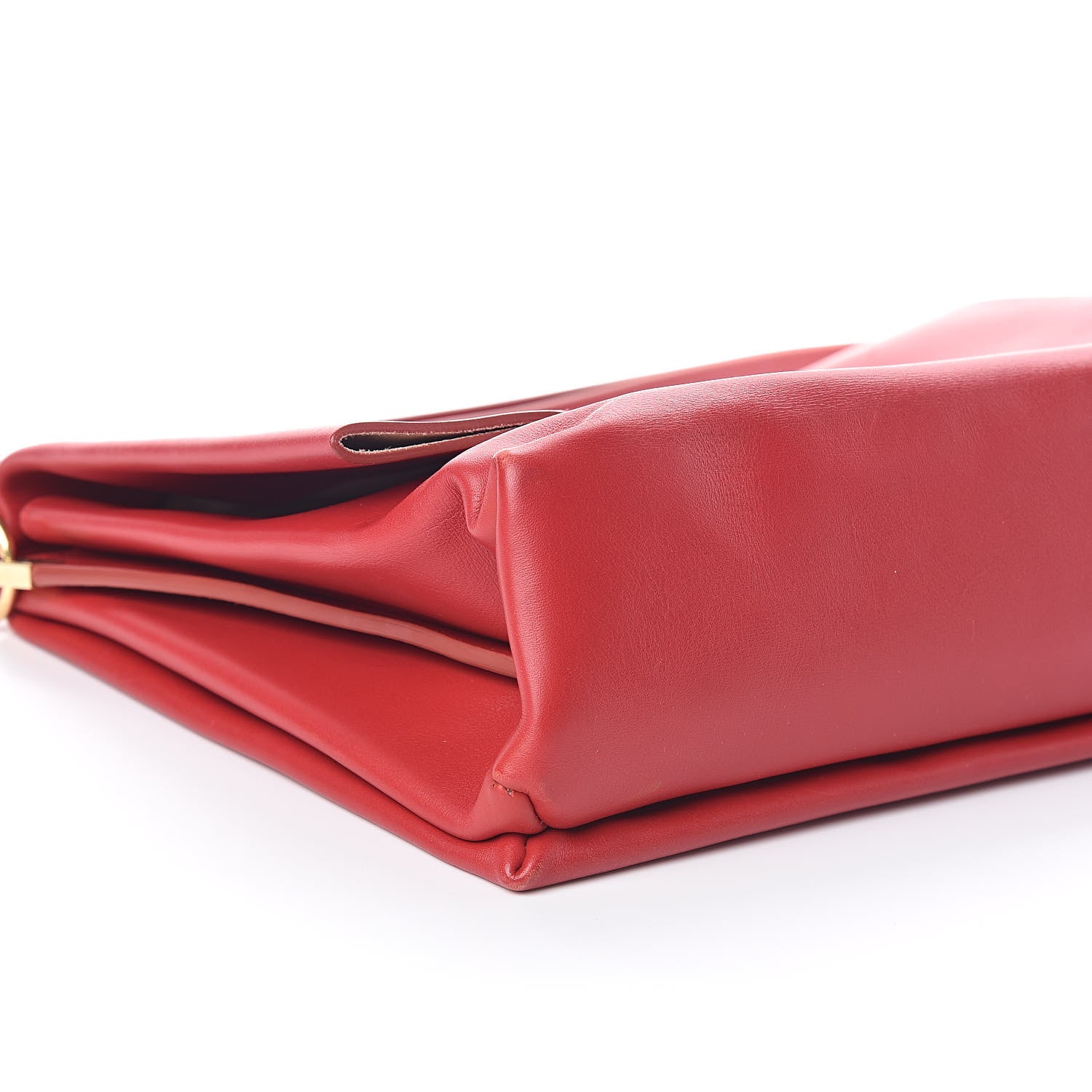 Celine Calfskin Blade Flap Bright Red 8 of 9