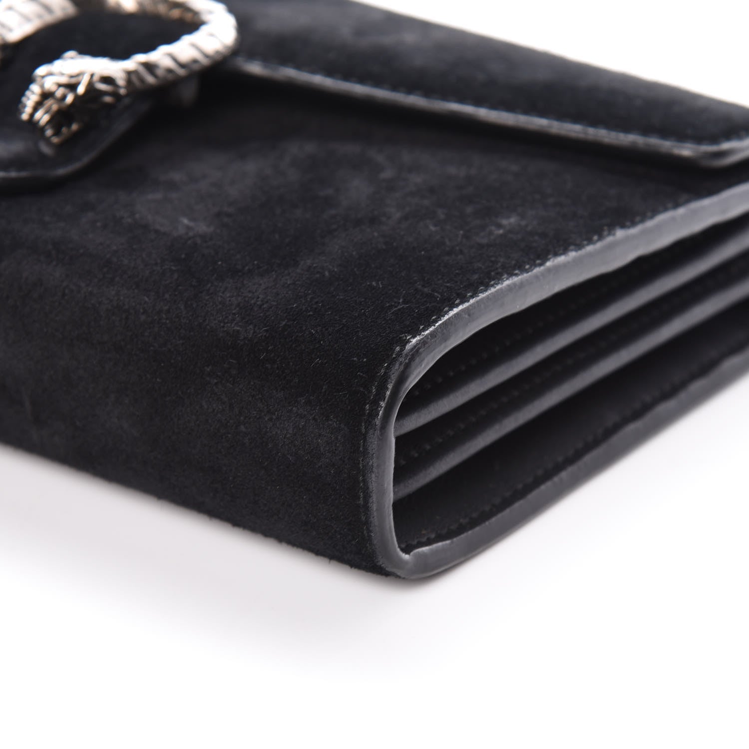 Gucci Suede Mini Dionysus Chain Wallet Black 14 of 17