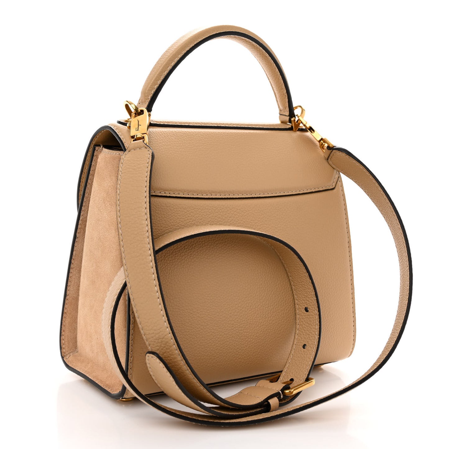 Calfskin Suede Small Boxyz Beige