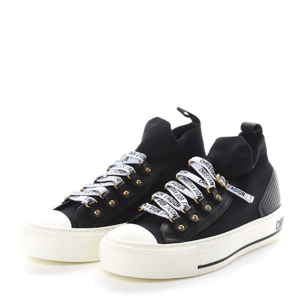 Christian Dior Technical Mesh Calfskin Womens Walk'N'Dior High Top Sneaker 35.5 Black 3 of 7