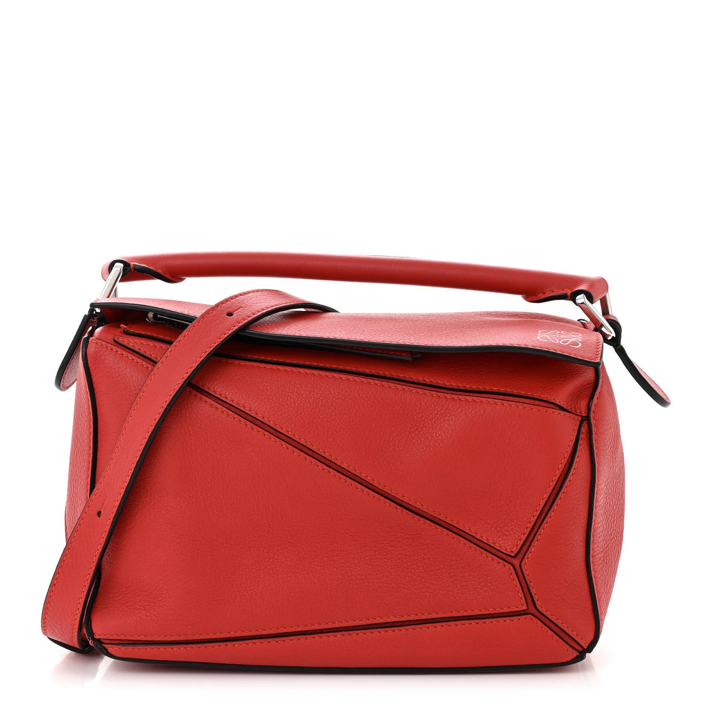 Calfskin Small Puzzle Bag Scarlet