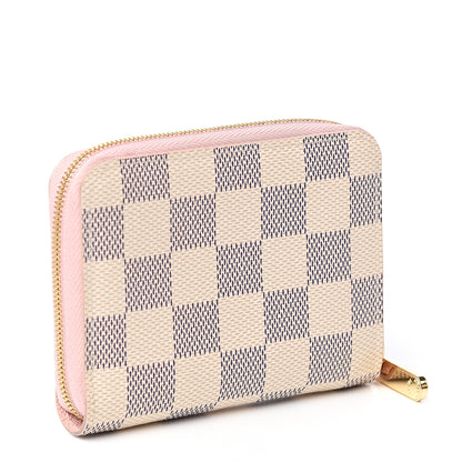 Louis Vuitton Damier Azur Zippy Coin Purse Rose Ballerine 2 of 6