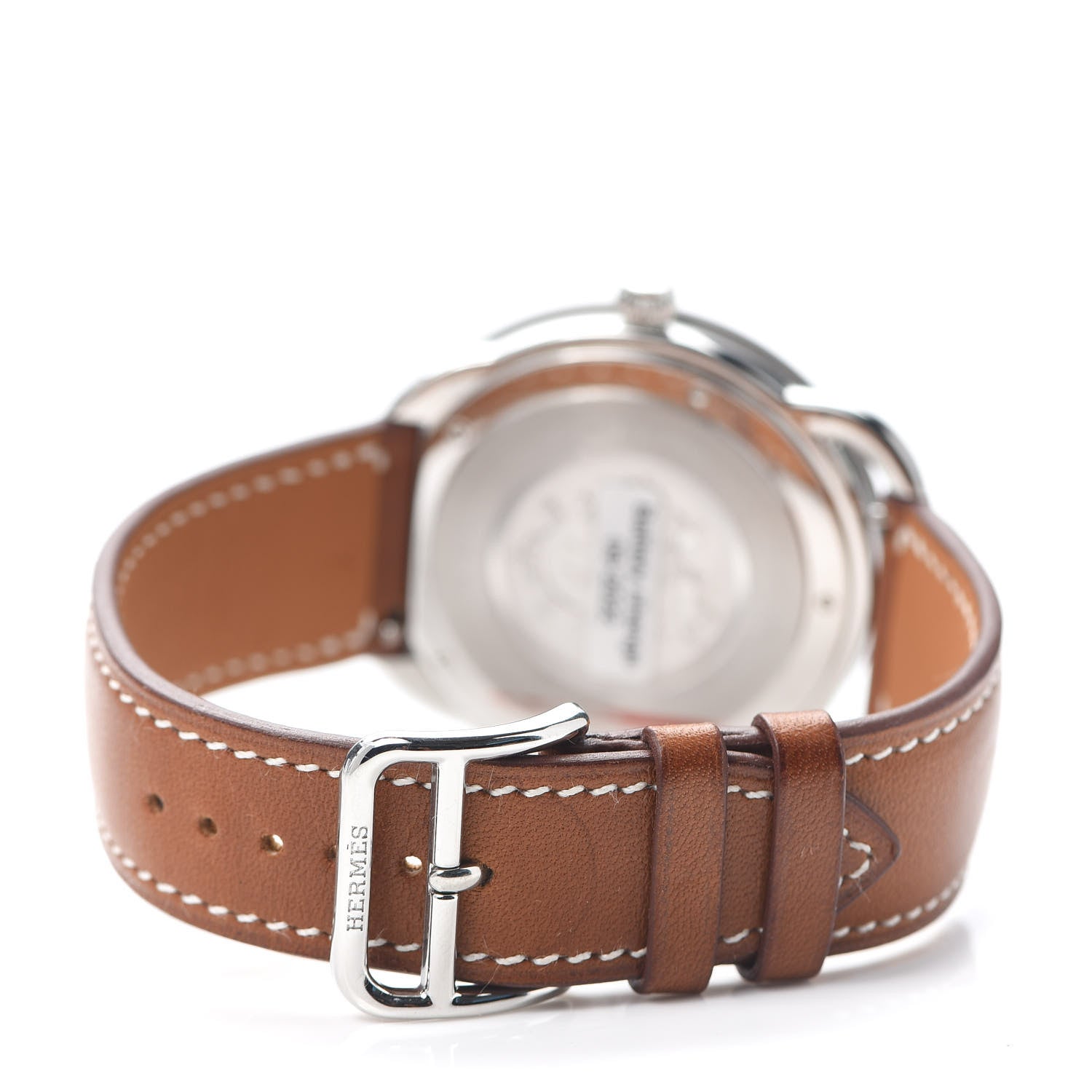 Hermes Stainless Steel Barenia 41mm Arceau Quartz Watch Fauve 3 of 5