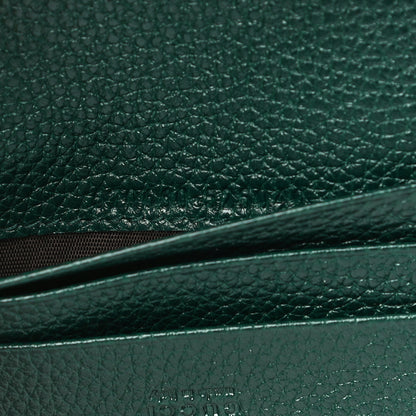 Gucci Grainy Calfskin Zumi Chain Card Case Wallet Vintage Green 7 of 11