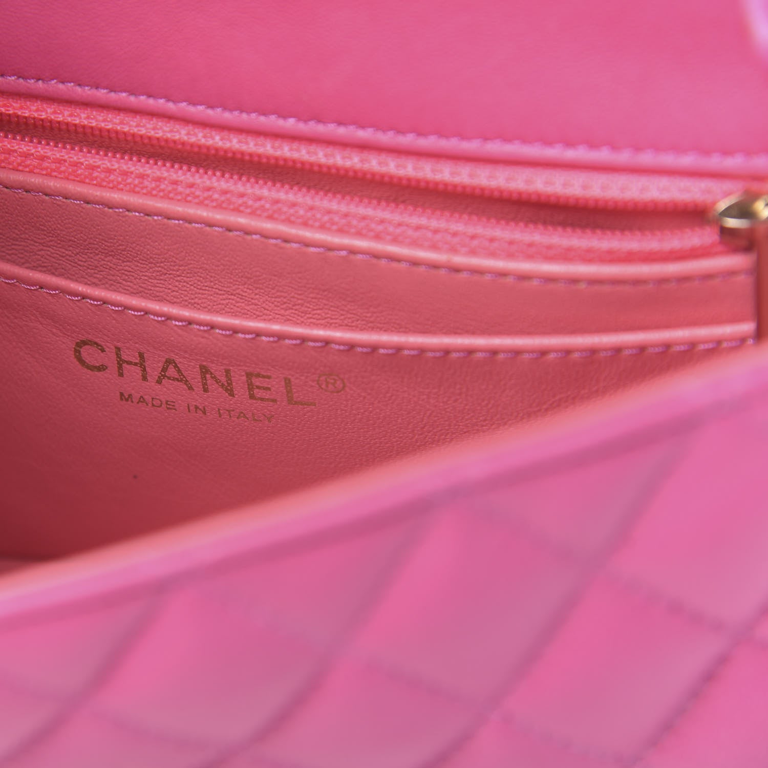 Chanel Lambskin Quilted Mini Rectangular Flap Dark Pink 6 of 10