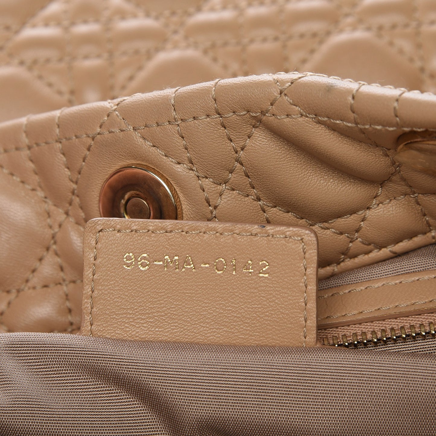 Lambskin Cannage Large Dior Soft Shopping Tote Beige