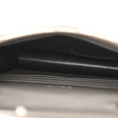 Saint Laurent Grain De Poudre Matelasse Chevron Monogram Envelope Chain Wallet Earth 5 of 13