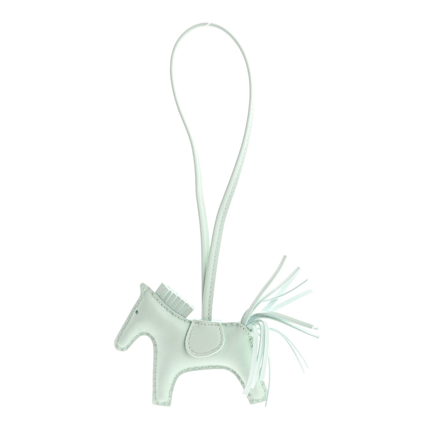 Milo Lambskin Grigri Rodeo Horse Bag Charm PM Vert Peppermint