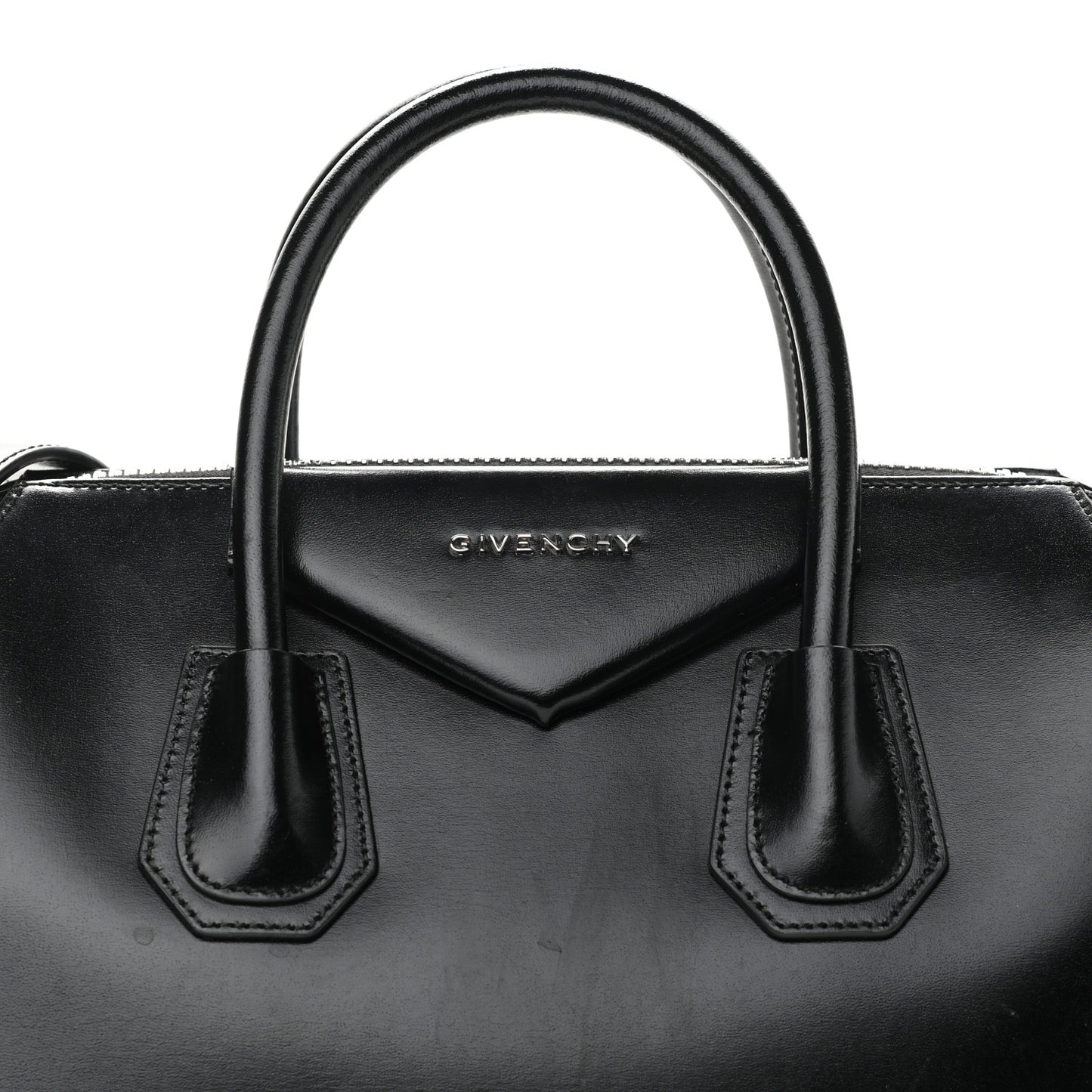 Shiny Lord Calfskin Medium Antigona Black