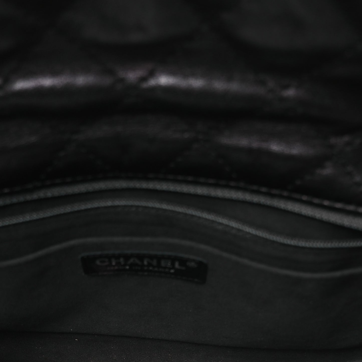 Lambskin Goat Fur Quilted Tibet Medium Flap Black
