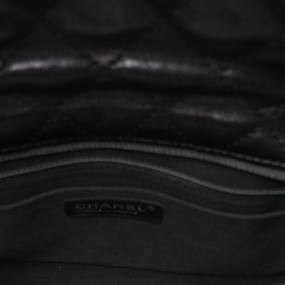 Chanel Lambskin Goat Fur Quilted Tibet Medium Flap Black 5 of 13