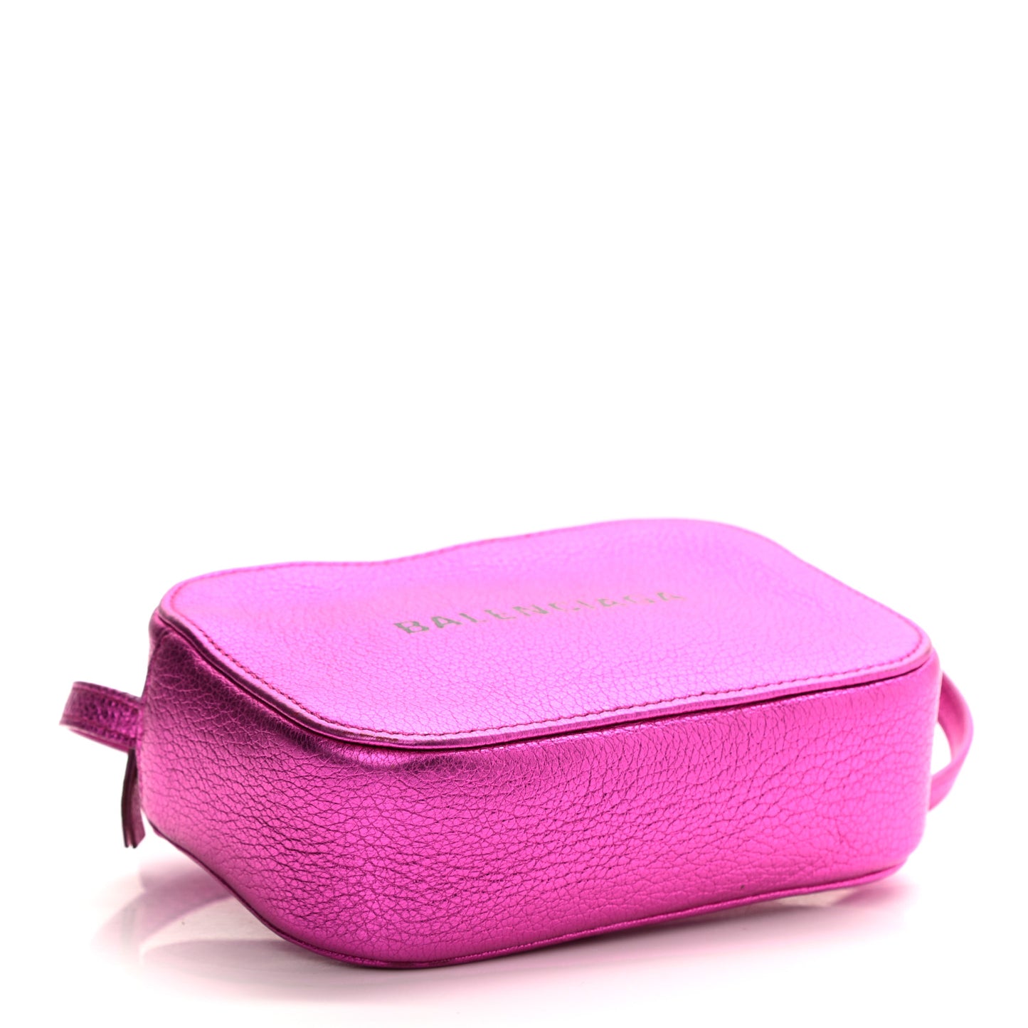 Metallic Goatskin Logo XS Everyday Camera Bag Rose Fuchsia Black