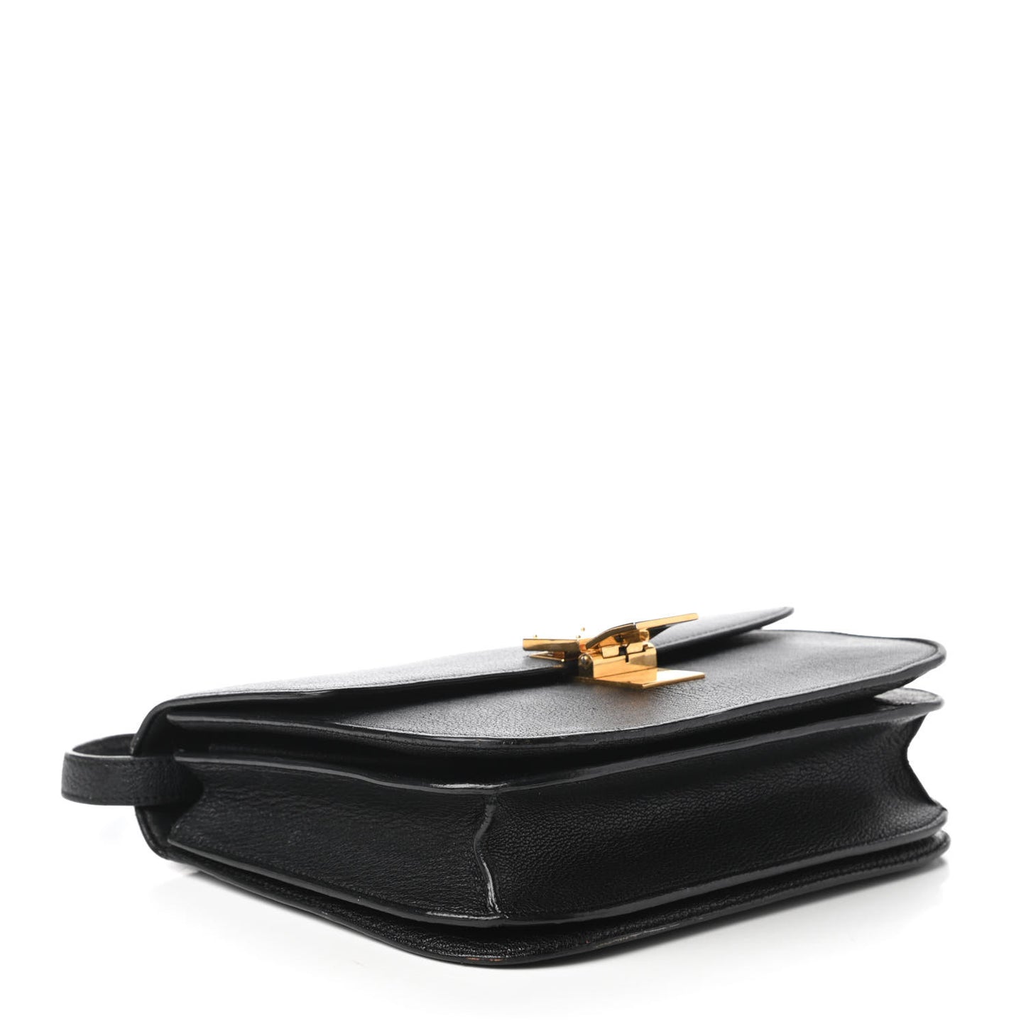 Goatskin Medium Classic Box Flap Bag Black