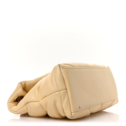 Saint Laurent Lambskin Quilted Small Loulou Puffer Monogram Chain Satchel Jaune Pale 4 of 10