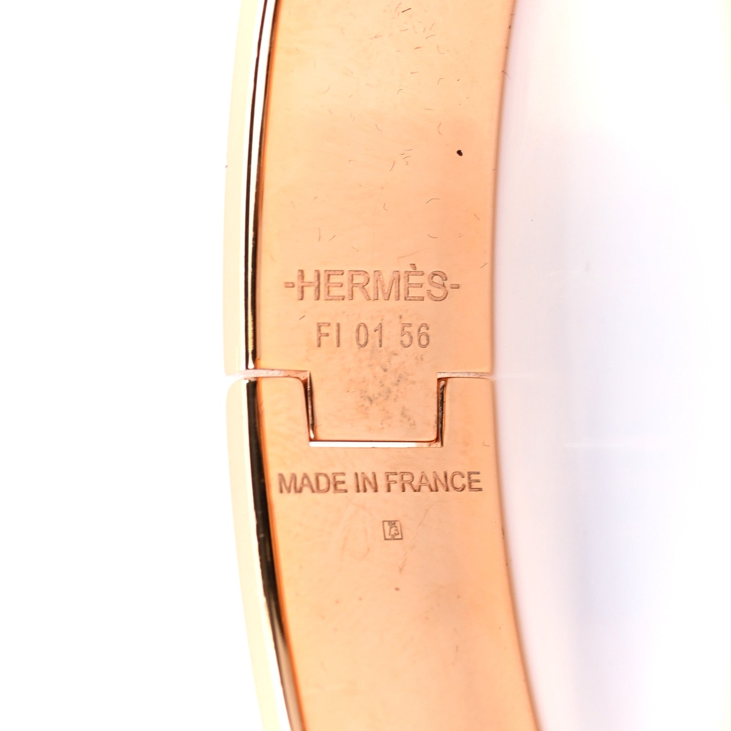 Hermes Enamel Narrow Clic Clac H Bracelet PM Rose Dragee 4 of 4