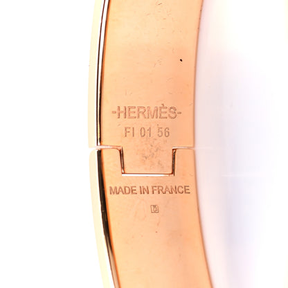 Hermes Enamel Narrow Clic Clac H Bracelet PM Rose Dragee 4 of 4