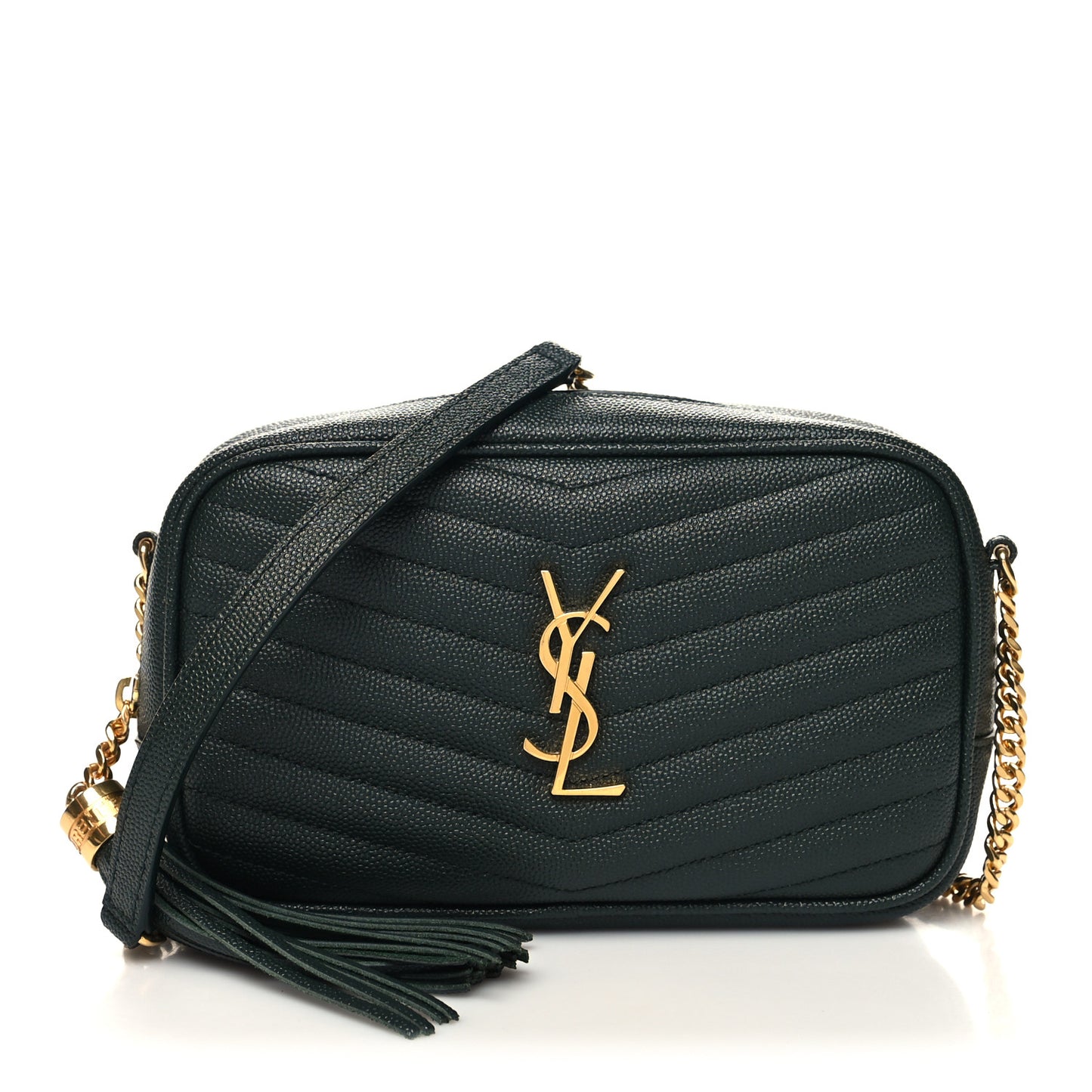 Grain De Poudre Matelasse Monogram Mini Lou Camera Bag New Vert Fonce