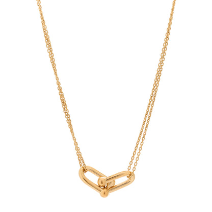 Tiffany 18K Rose Gold HardWear Double Link Pendant Necklace 1 of 6