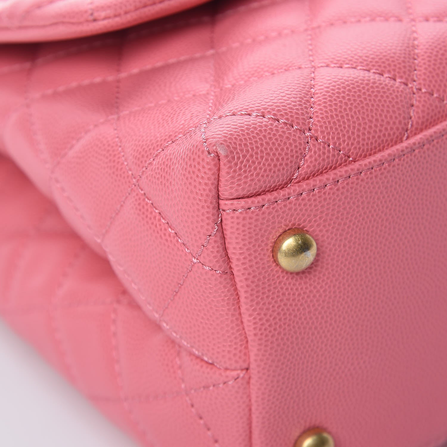 Chanel Caviar Lizard Embossed Quilted Small Coco Handle Flap Pink 11 of 14