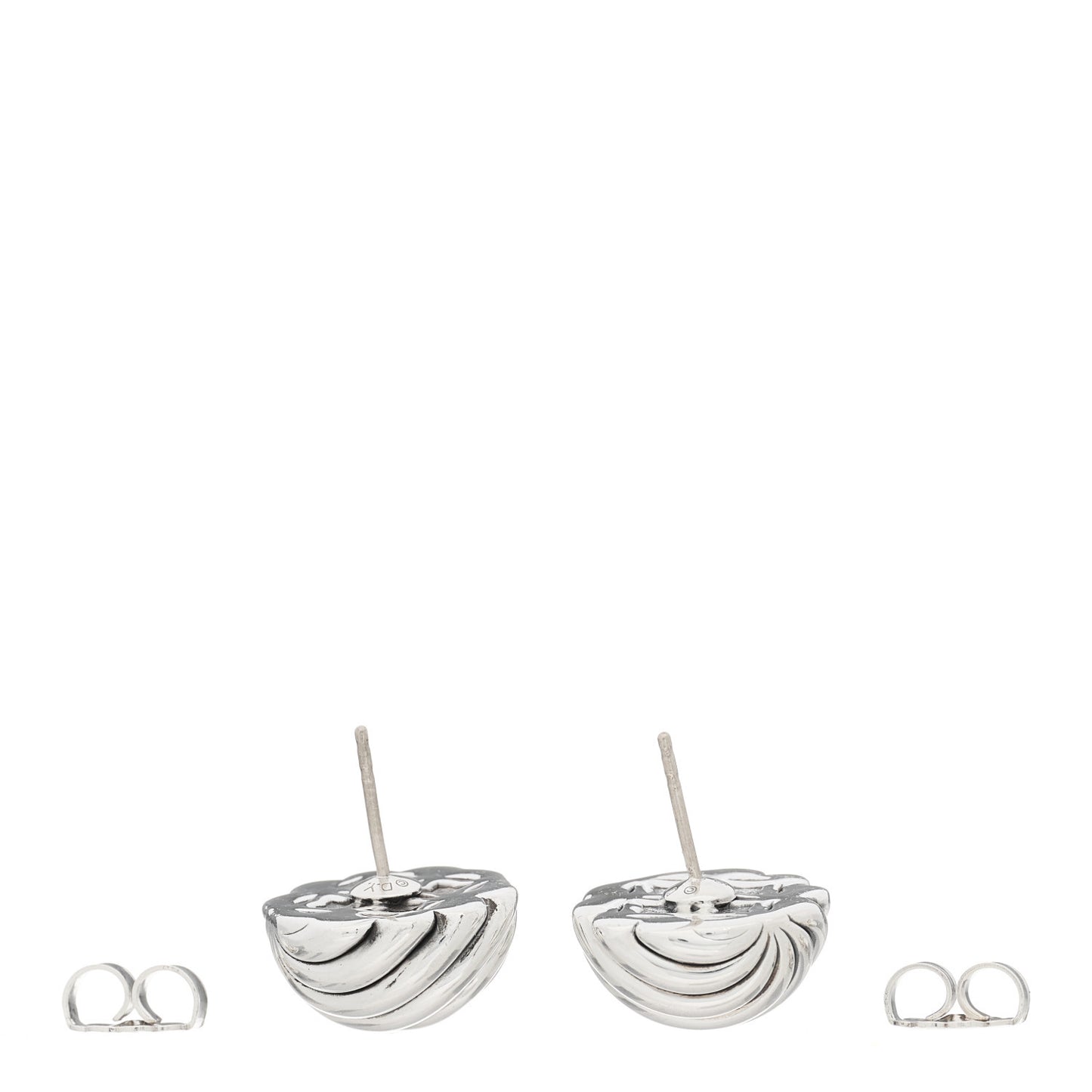 Sterling Silver 17mm Sculpted Cable Stud Earrings