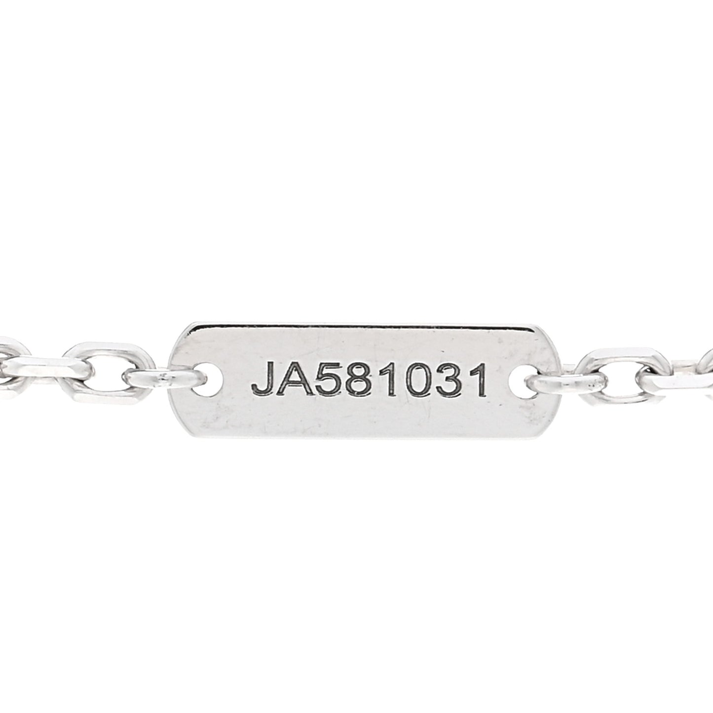 18K White Gold Mother of Pearl Magic Alhambra Pendant Necklace