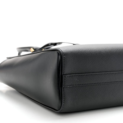 Prada Saffiano Soft Calfskin Small Zippered Tote Black 9 of 11