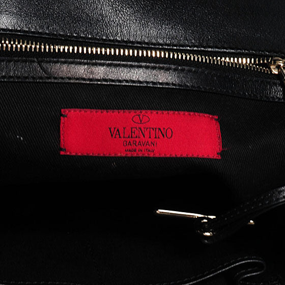 Vitello Rockstud All Over New Dome Bucket Tote Black