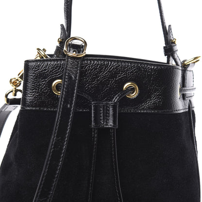 Gucci Suede Patent Web Small Ophidia Bucket Bag Black 10 of 10