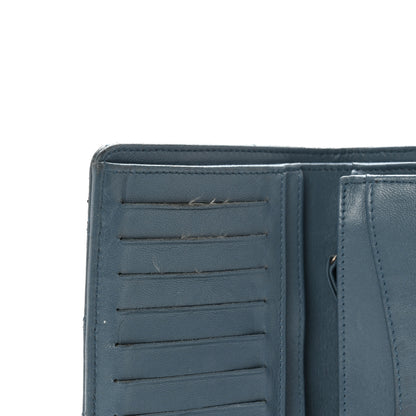 Chanel Lambskin Quilted Yen Wallet Blue 5 of 13